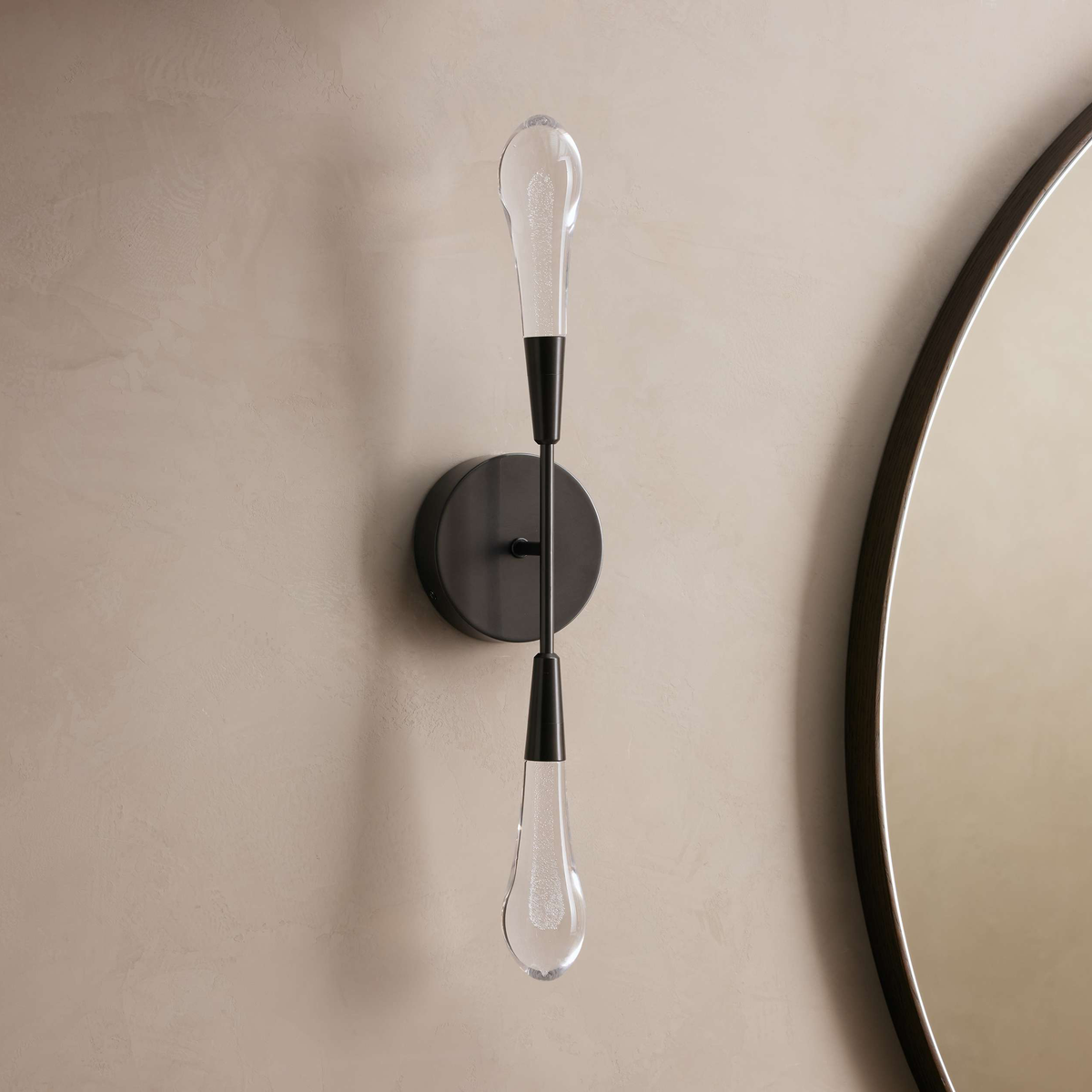 Soltaire Raindrop Glass Wall Sconce