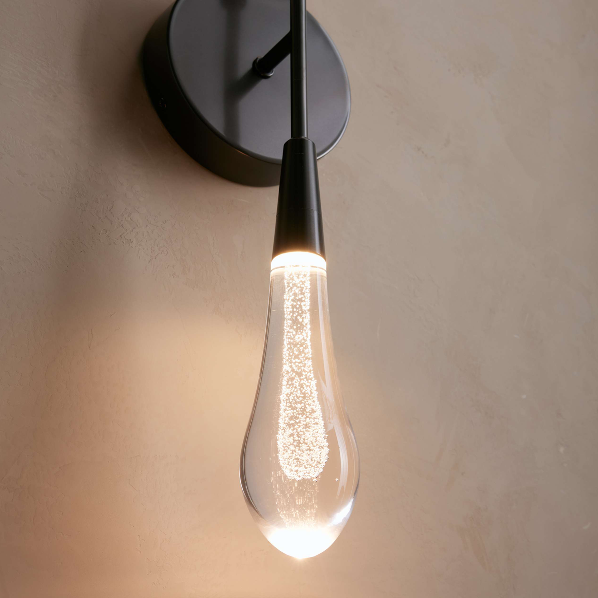 Soltaire Raindrop Glass Wall Sconce