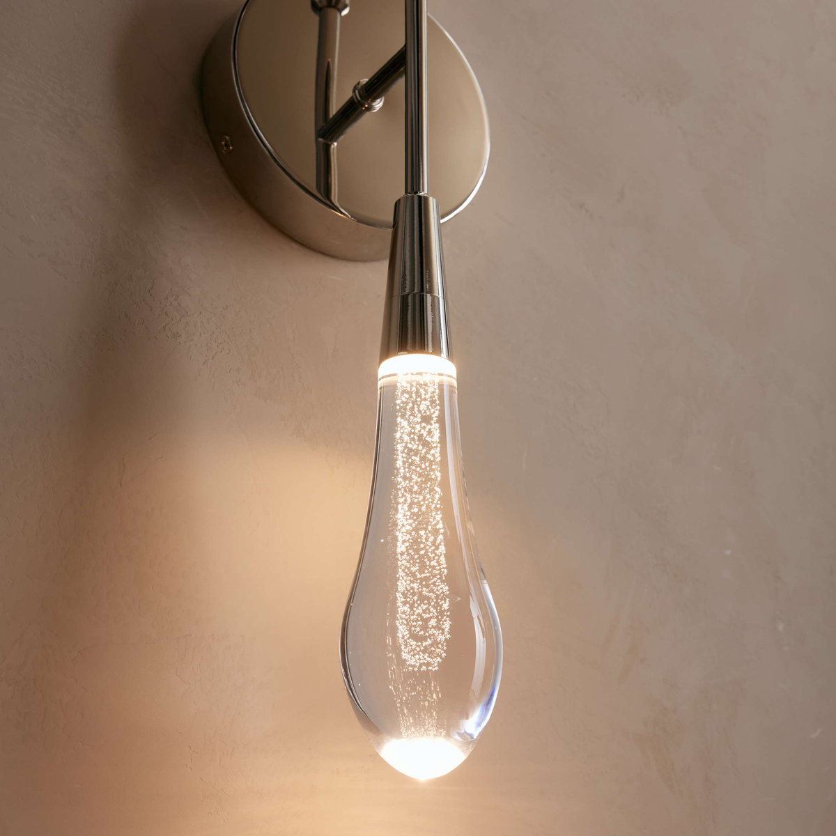 Soltaire Raindrop Glass Wall Sconce