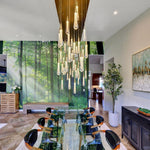 Soltaire Raindrop Glass Linear Chandelier