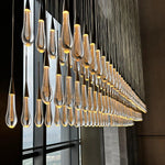 Soltaire Raindrop Glass Linear Chandelier