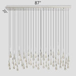 Soltaire Raindrop Glass Linear Chandelier