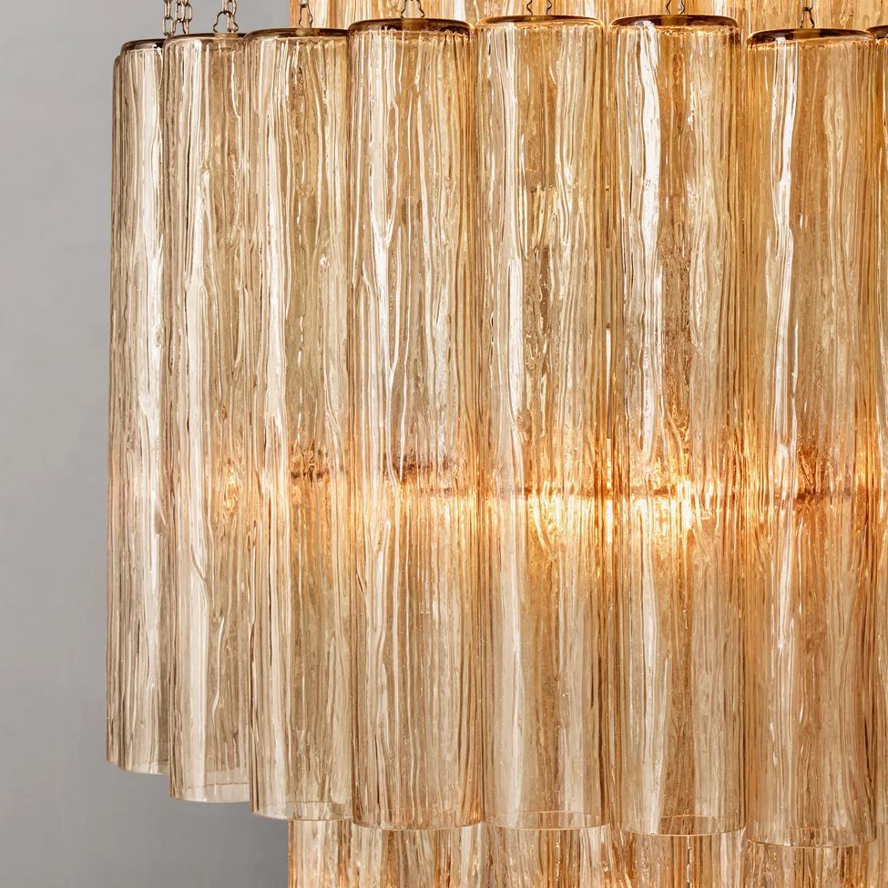 Murano Cylinder Tiered Round Chandelier
