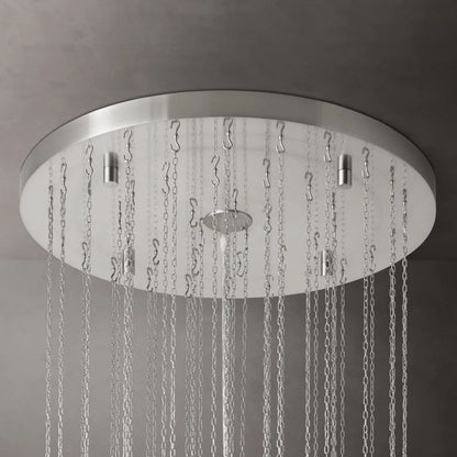 Murano Cylinder Tiered Round Chandelier