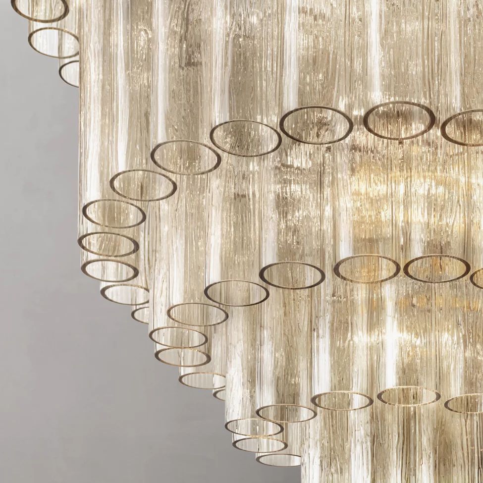 Murano Cylinder Tiered Round Chandelier