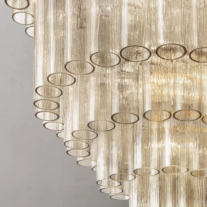 Murano Cylinder Tiered Round Chandelier