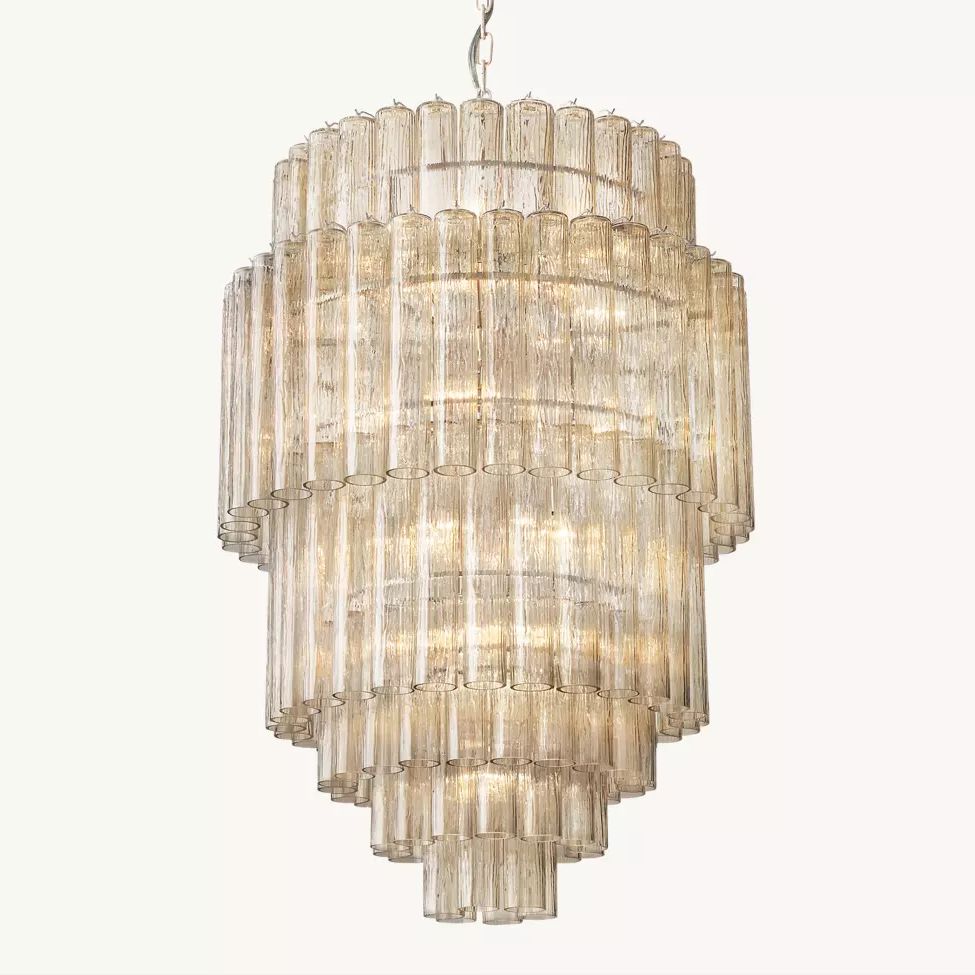 Murano Cylinder Tiered Round Chandelier