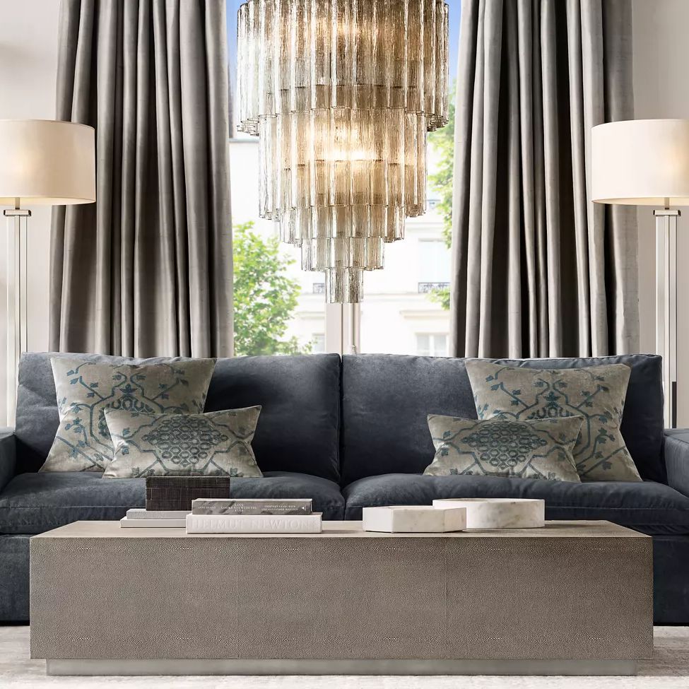 Murano Cylinder Tiered Round Chandelier