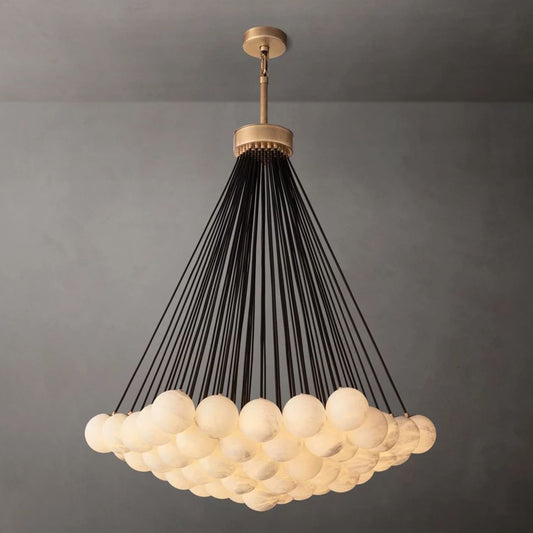 Etoelis Cluster Alabaster Round Chandelier