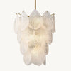Vanero Pebble Leaf Round Chandelier 18"
