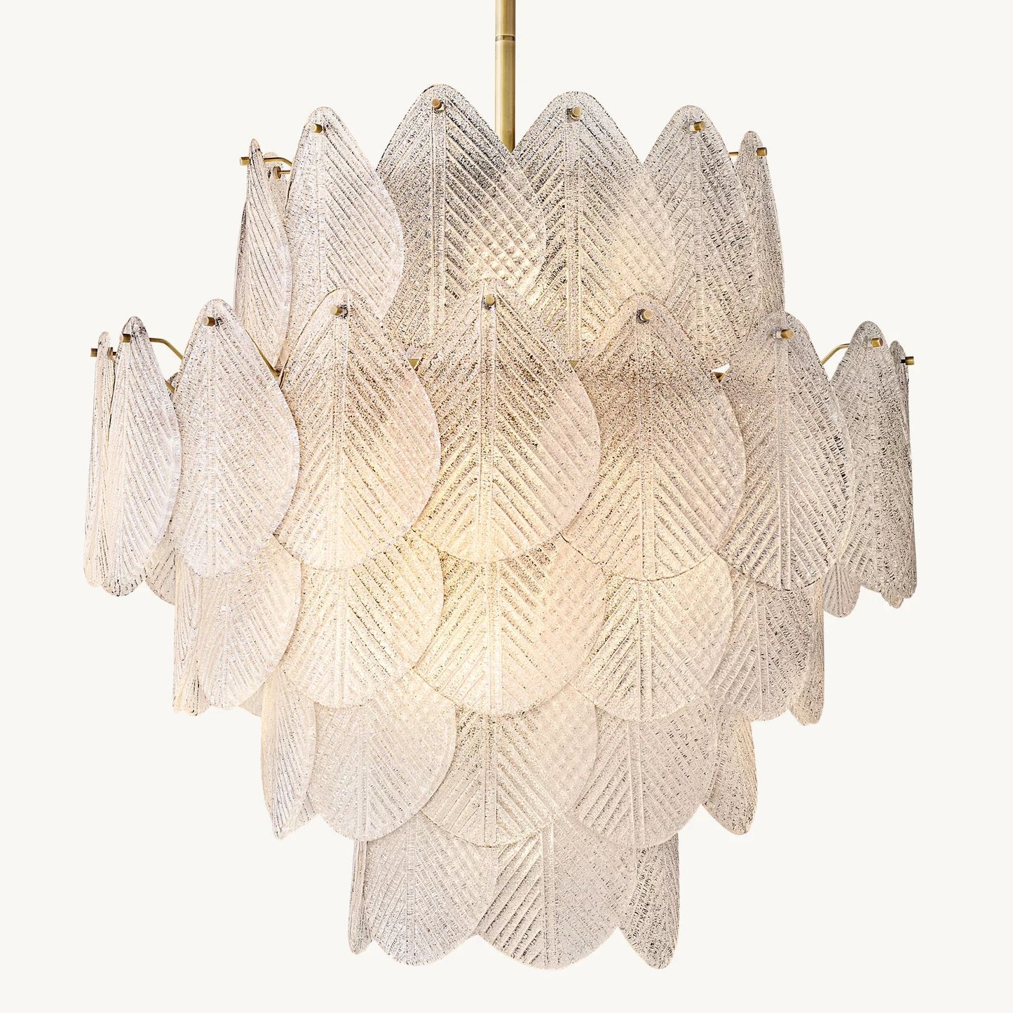 Vanero Pebble Leaf Round Chandelier