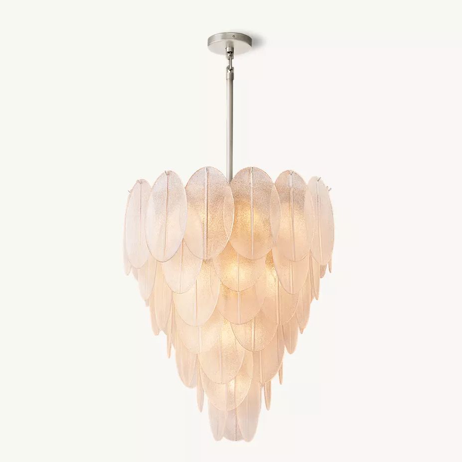 Vanero Pebble Leaf Tiered Chandelier
