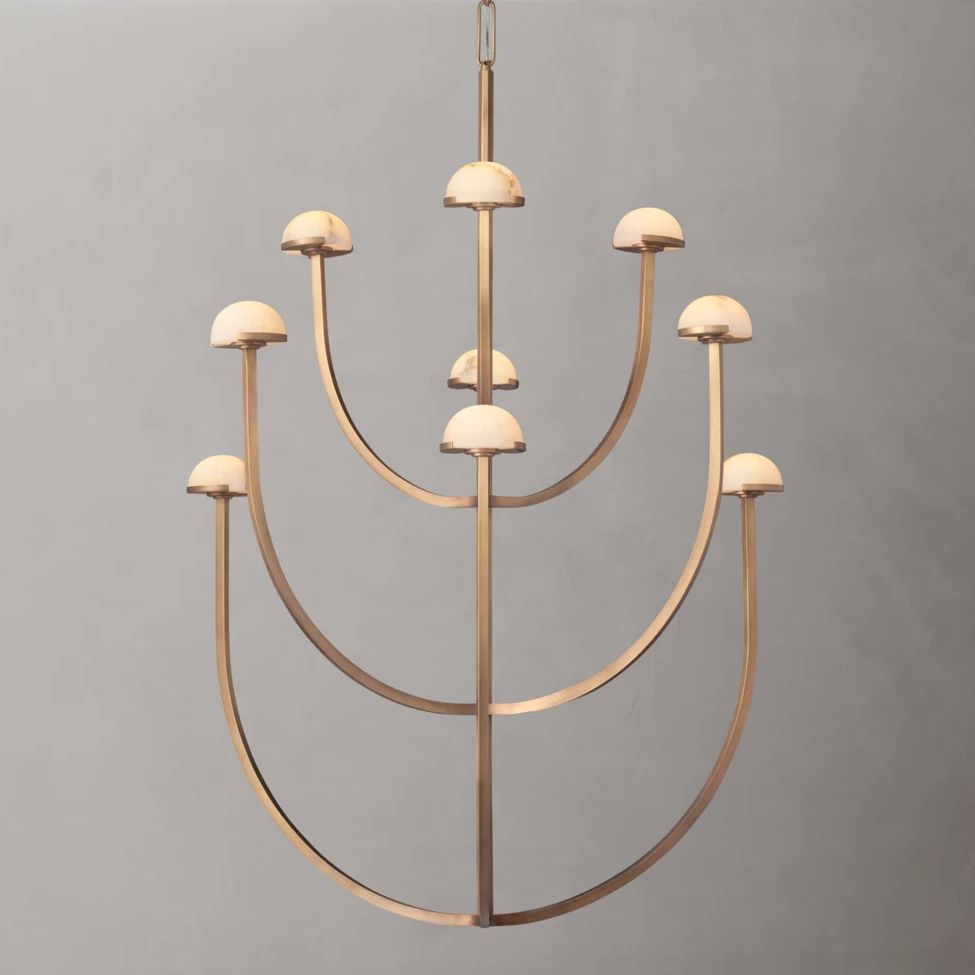 Perael Curve Dome Round Chandelier 40"