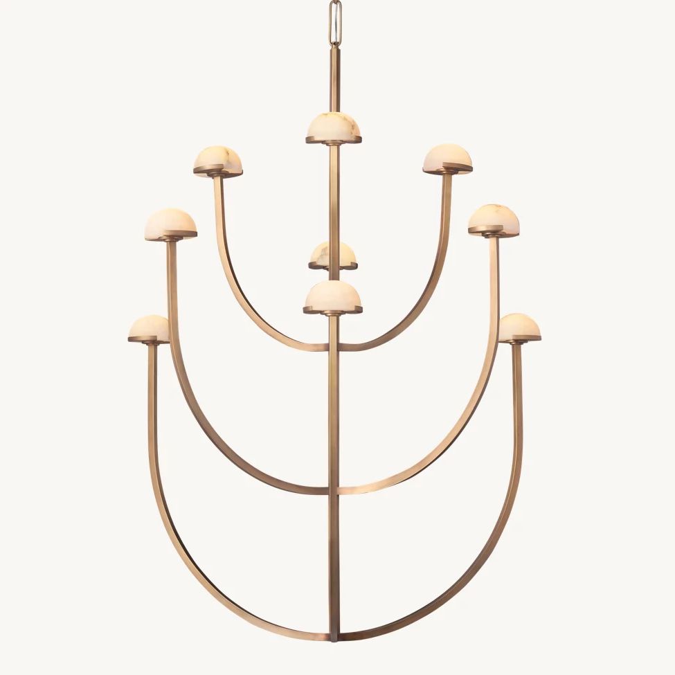 Perael Curve Dome Round Chandelier 40"