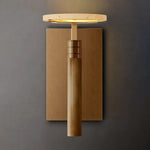 Halver Alabaster Dome Wall Sconce