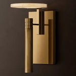 Halver Alabaster Dome Wall Sconce