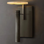 Halver Alabaster Dome Wall Sconce