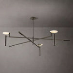 Halver Alabaster Dome Round Chandelier 60"