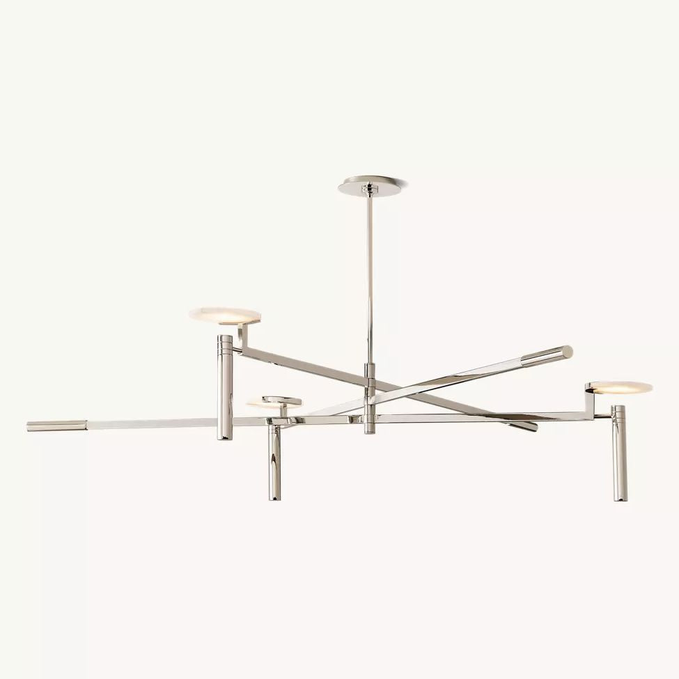 Halver Alabaster Dome Round Chandelier 60"