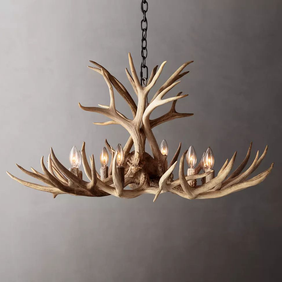 Antler Rustic Elegant Branch Chandelier 36"