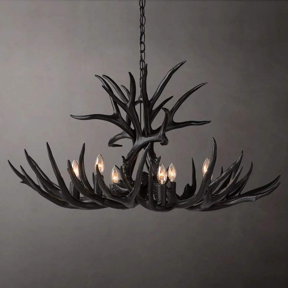 Antler Rustic Elegant Branch Chandelier 36"