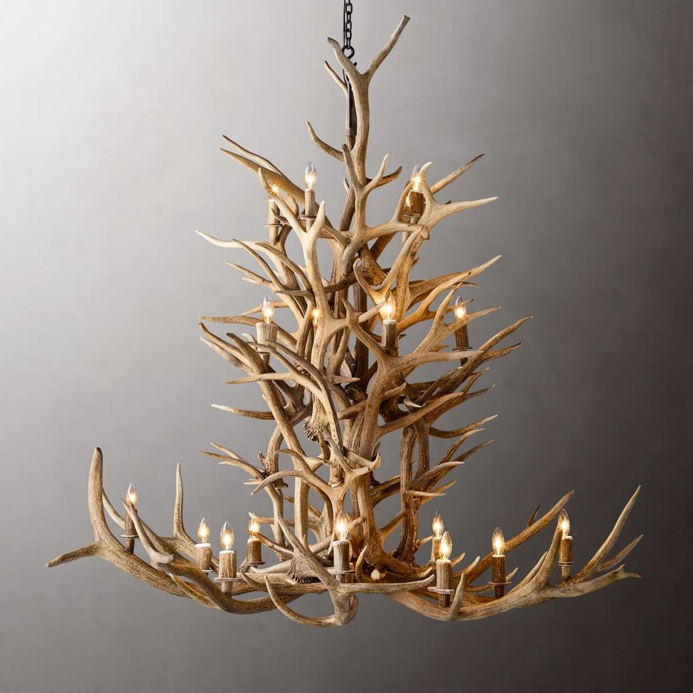 Antler Rustic Elegant Branch Chandelier 66"