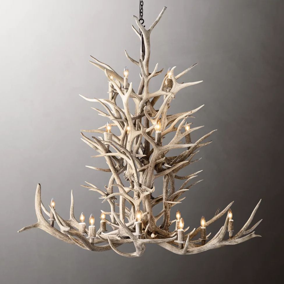 Antler Rustic Elegant Branch Chandelier 66"