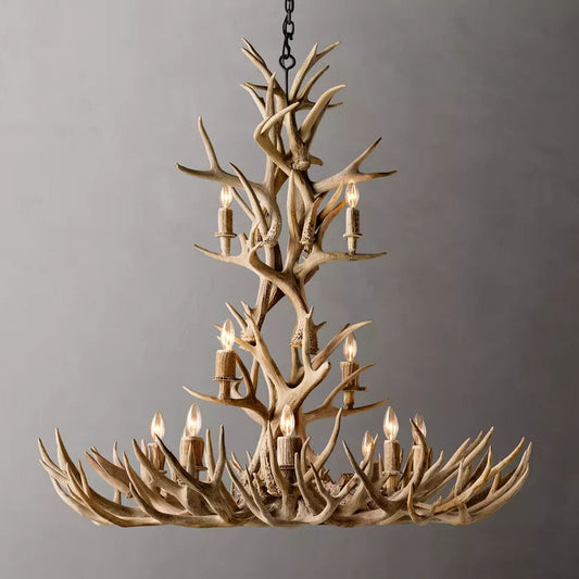 Antler Rustic Elegant Branch Chandelier 48"