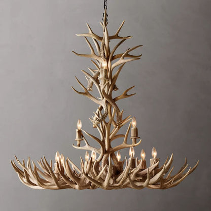 Antler Rustic Elegant Branch Chandelier 48"