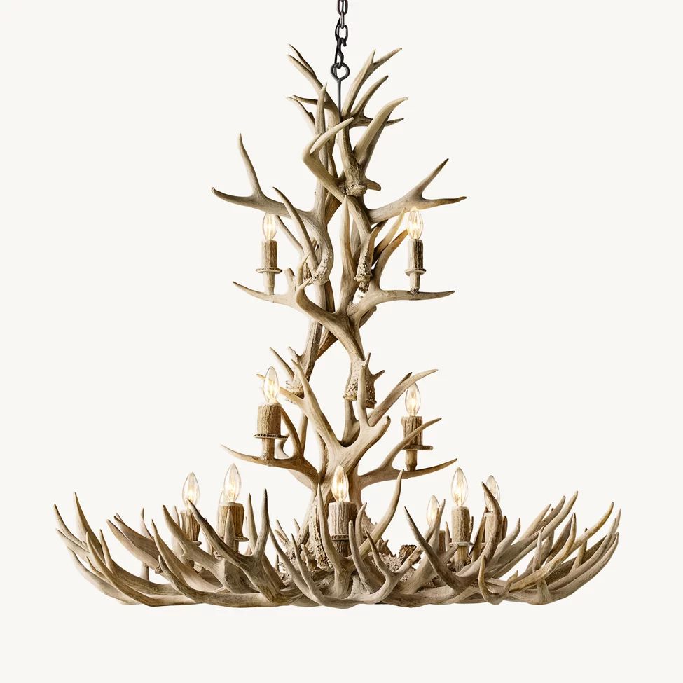 Antler Rustic Elegant Branch Chandelier 48"
