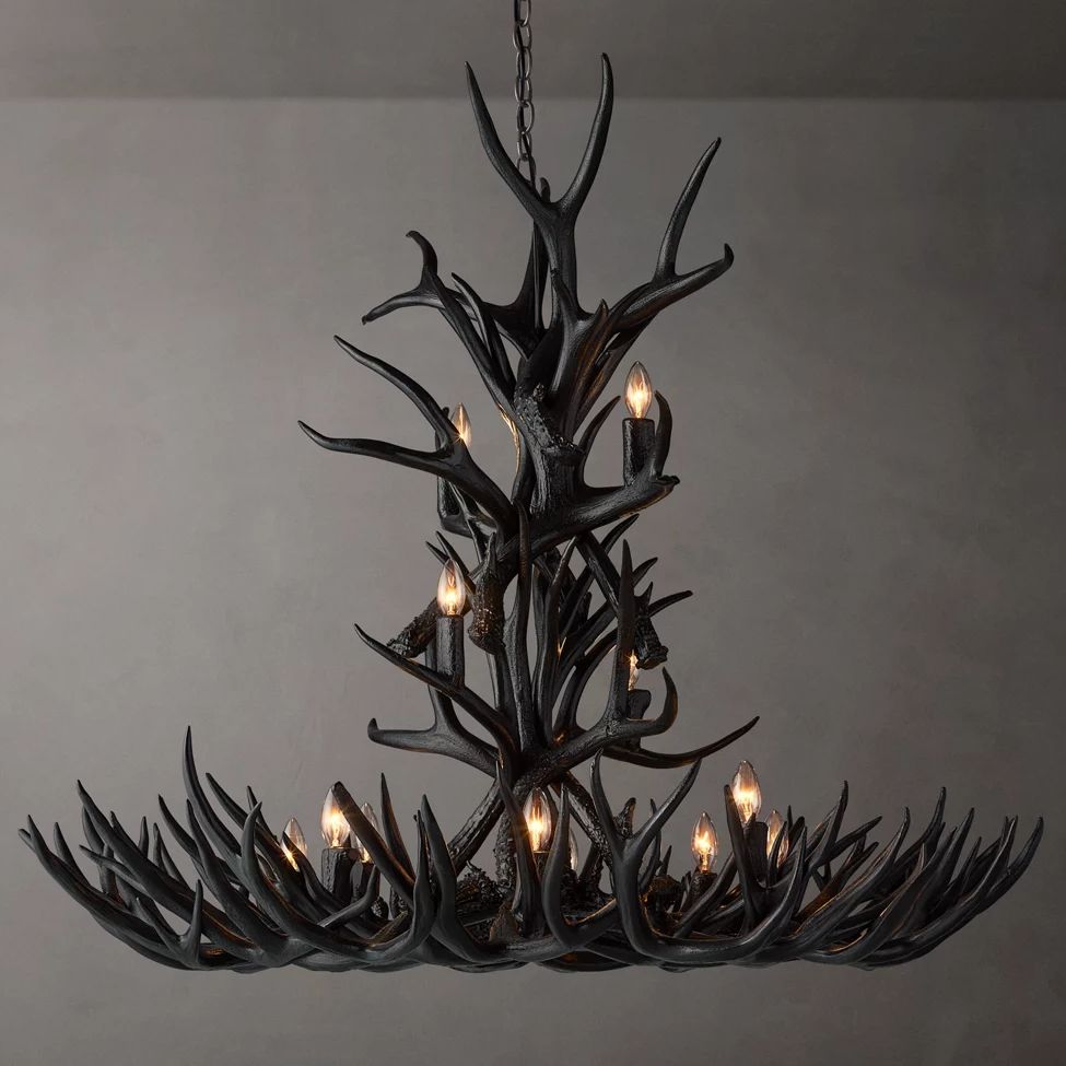 Antler Rustic Elegant Branch Chandelier 48"