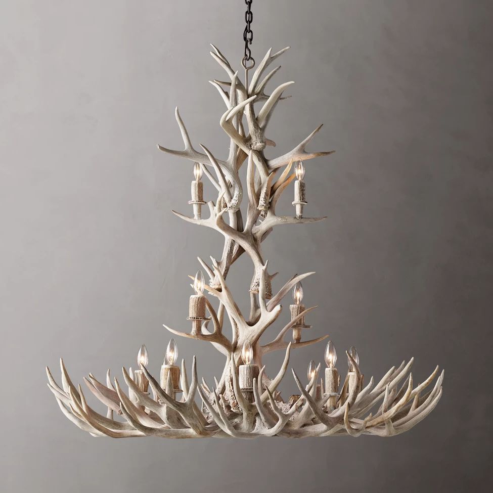 Antler Rustic Elegant Branch Chandelier 48"