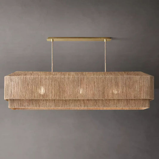 Ceva Weave Contour Rectangular Chandelier