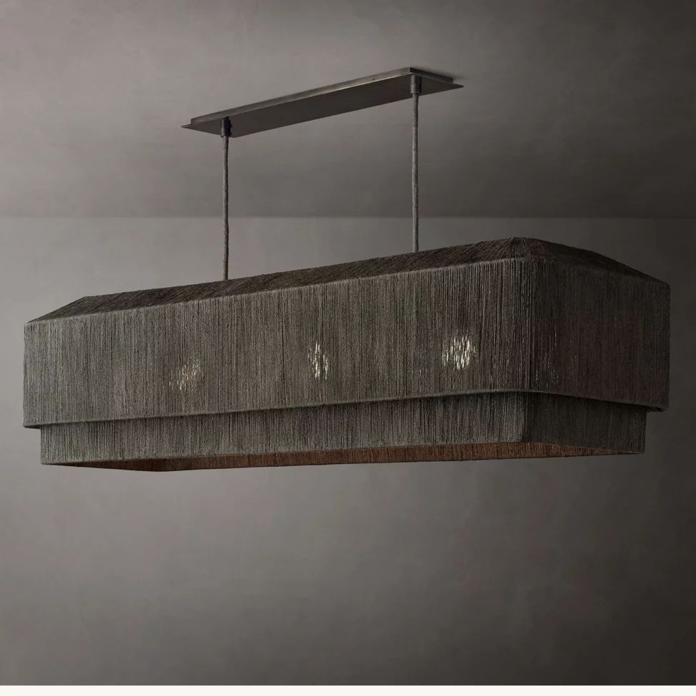 Ceva Weave Contour Rectangular Chandelier