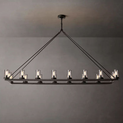 Ondra Flare Burnt Linear Chandelier 72"