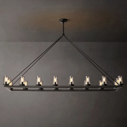 Ondra Flare Burnt Linear Chandelier 72"