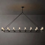 Ondra Flare Burnt Linear Chandelier 72"