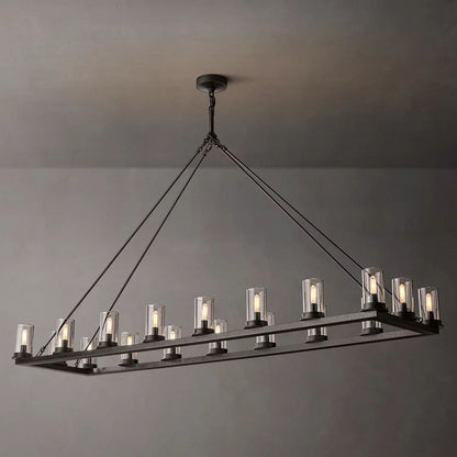 Ondra Flare Burnt Linear Chandelier 72"