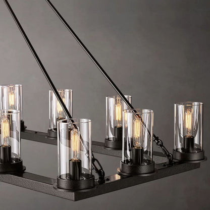 Ondra Flare Burnt Linear Chandelier 72"