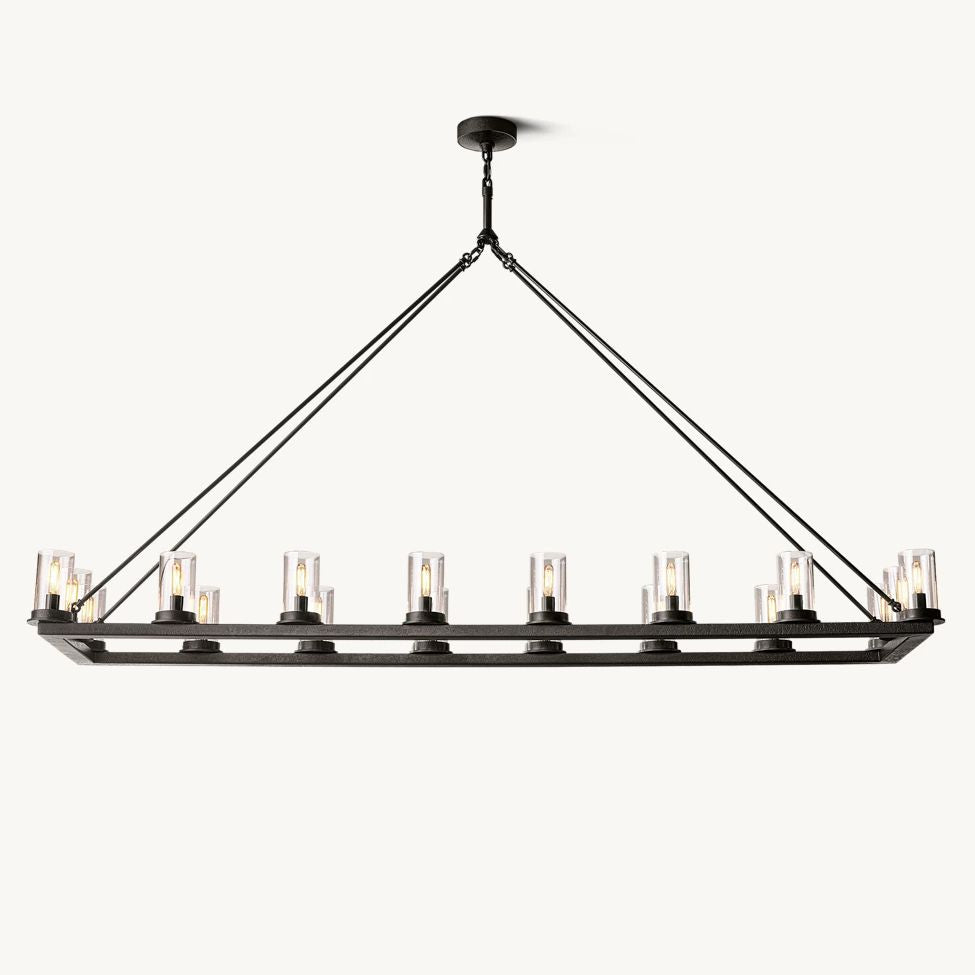 Ondra Flare Burnt Linear Chandelier 72"
