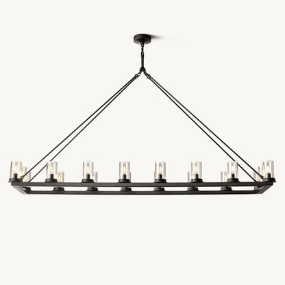 Ondra Flare Burnt Linear Chandelier 72"