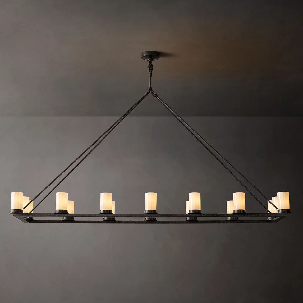 Ondra Flare Burnt Linear Chandelier 72"