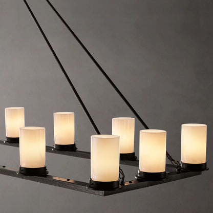 Ondra Flare Burnt Linear Chandelier 72"