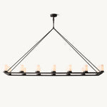 Ondra Flare Burnt Linear Chandelier 72"