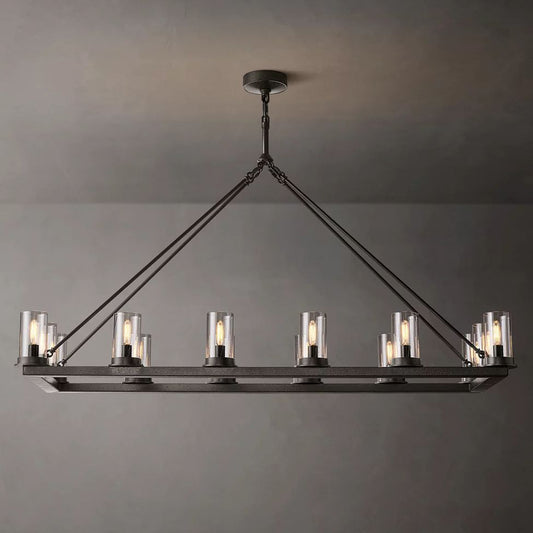 Ondra Flare Burnt Linear Chandelier 52"