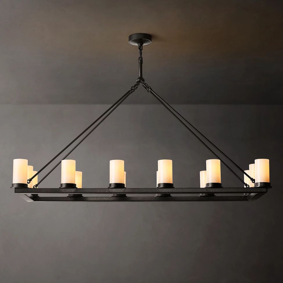 Ondra Flare Burnt Linear Chandelier 52"