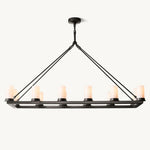 Ondra Flare Burnt Linear Chandelier 52"