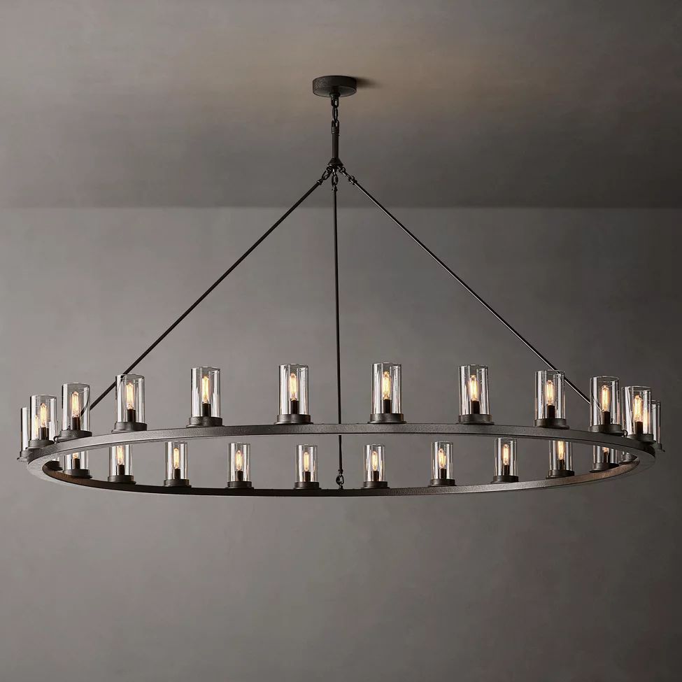 Ondra Flare Burnt Round Chandelier 72"