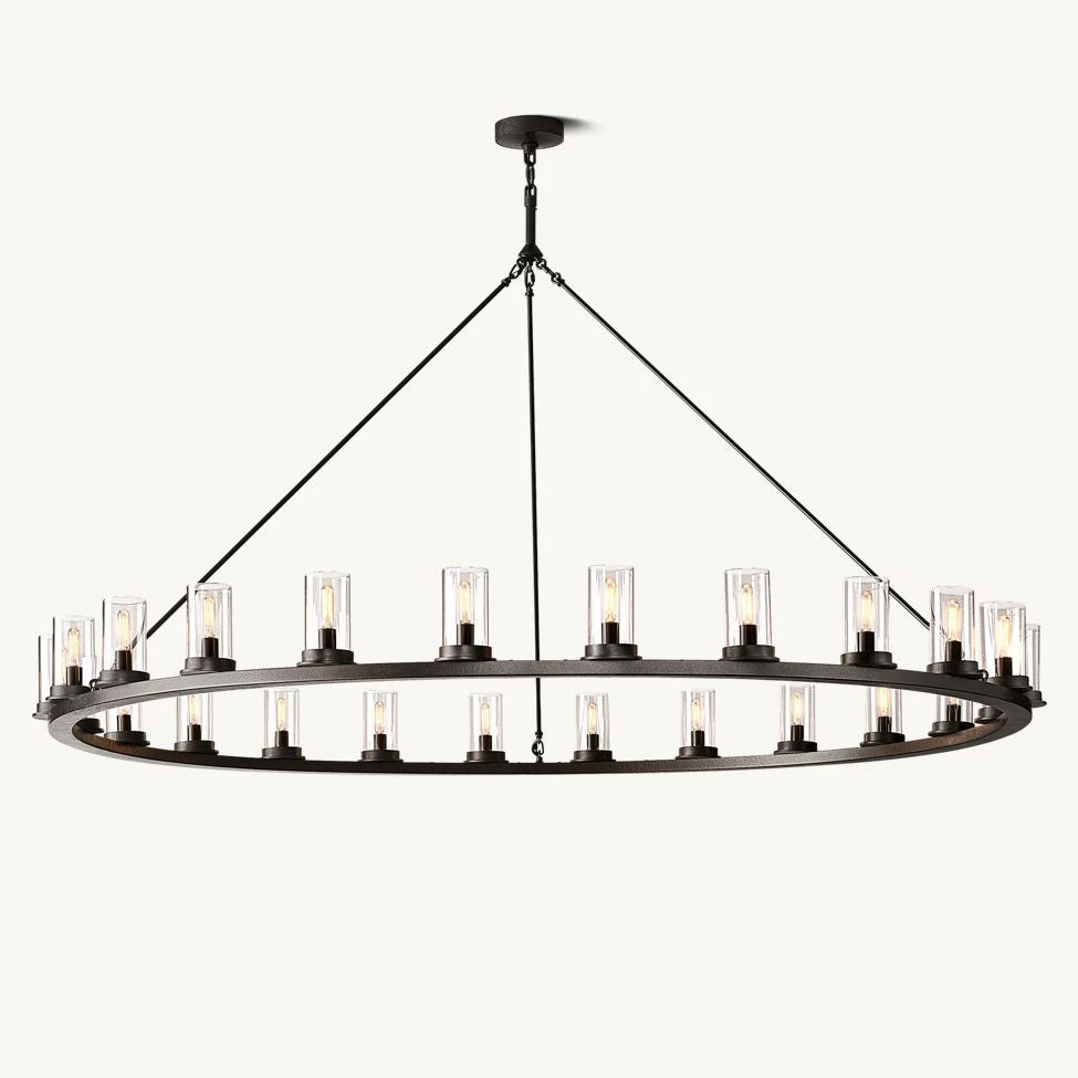 Ondra Flare Burnt Round Chandelier 72"