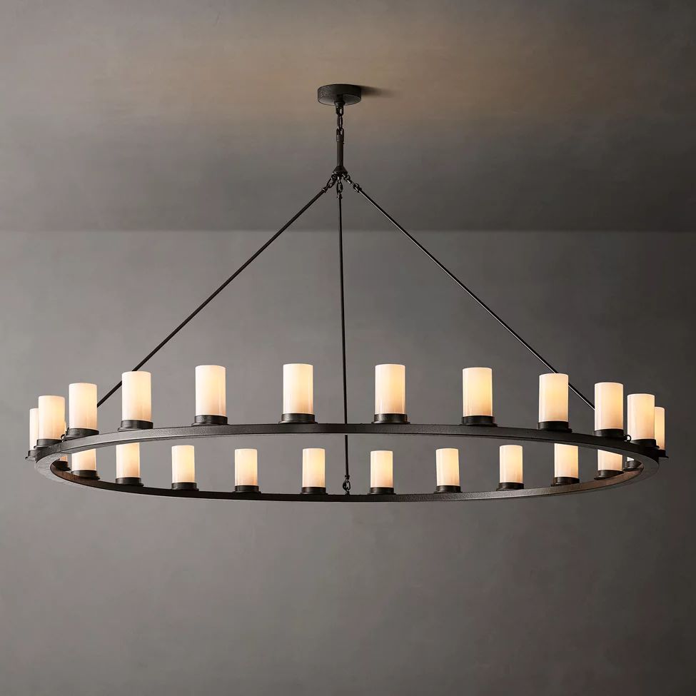 Ondra Flare Burnt Round Chandelier 72"
